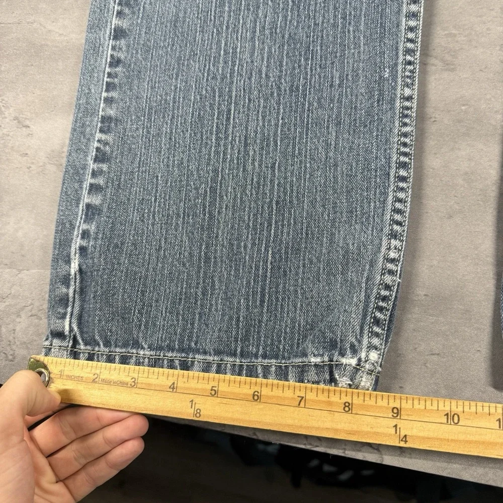 Levi's‎ 505 Blue Jeans 36x32 Blue Denim Dark Wash Regular Straight Fit Cowboy
